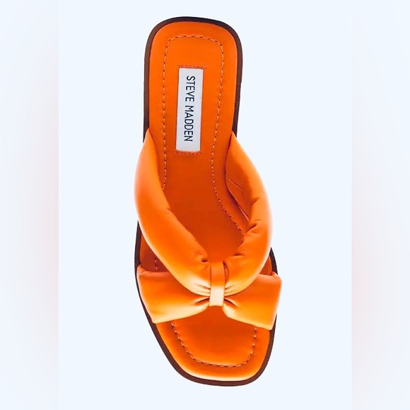 Steve Madden Shoes - Steve Madden Avianna Crisscross Slide Sandals Orange Leather